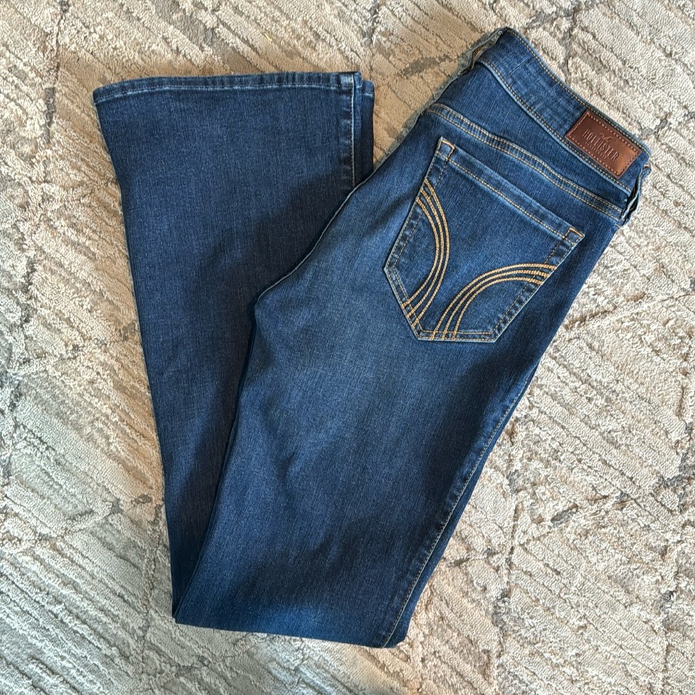 Hollister Mid-Rise Dark Wash Boot Jeans